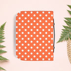 Orange Coral Polka Dot Book Cover