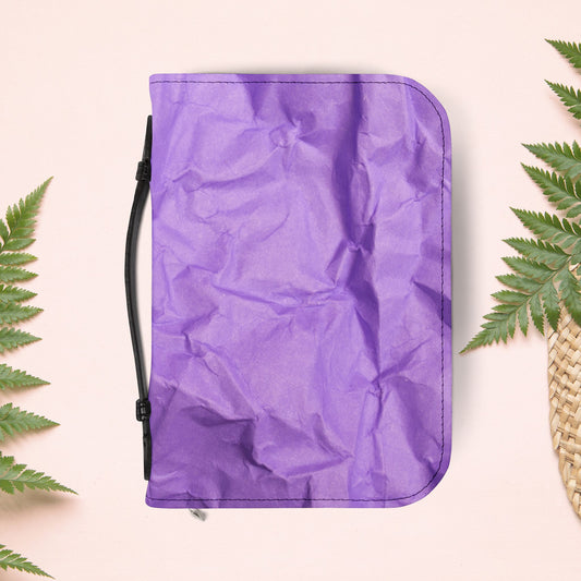 Wrinkled Purple Paper Book Cover