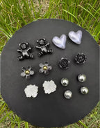 Obsidian Black Teddy Clog Charms Set