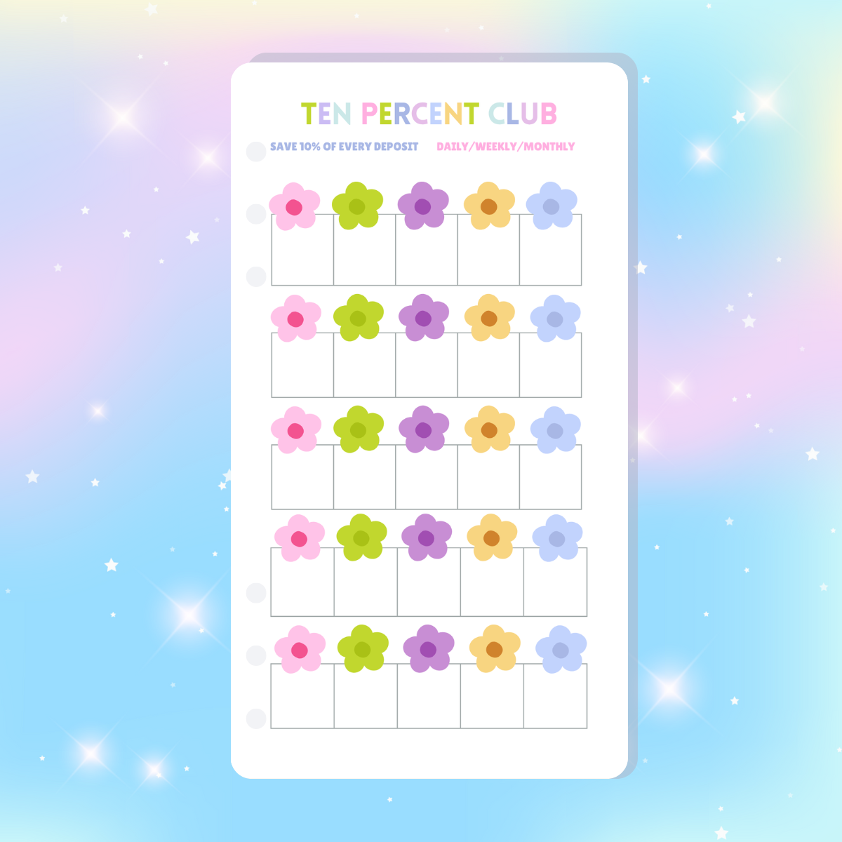 Single Page Saving Challenges & Trackers Inserts - A6