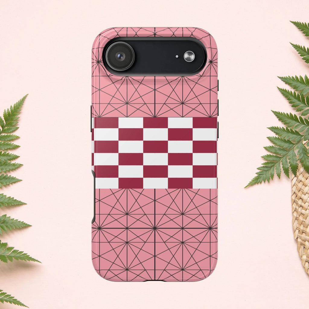 Geometric Kimono Tough Phone Case (Apple & Android) - Pink Sweetheart