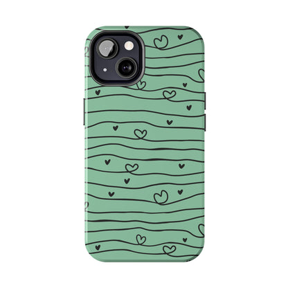 Scribble Love Hearts Phone Case