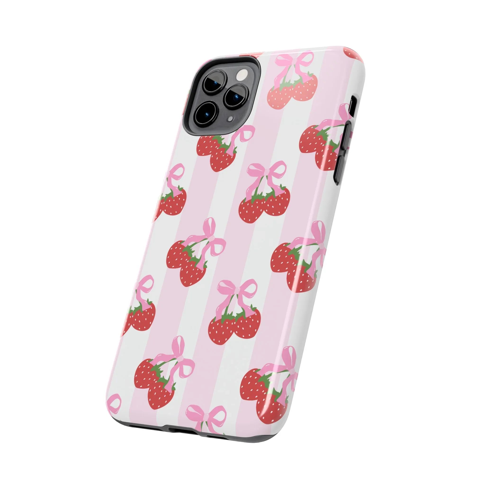 Strawberry Cherries Phone Case (Apple & Android) - Pink Sweetheart