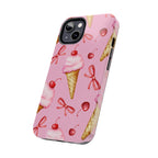 Cherry on Top Ice Cream Phone Case (Apple & Android) - Pink Sweetheart