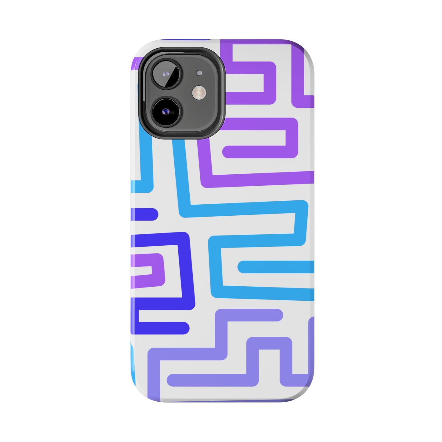 Abstract Neon Maze Phone Case