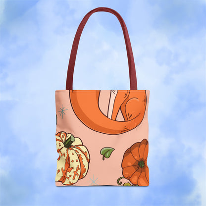 Foxy Pumpkin Patch Tote Bag