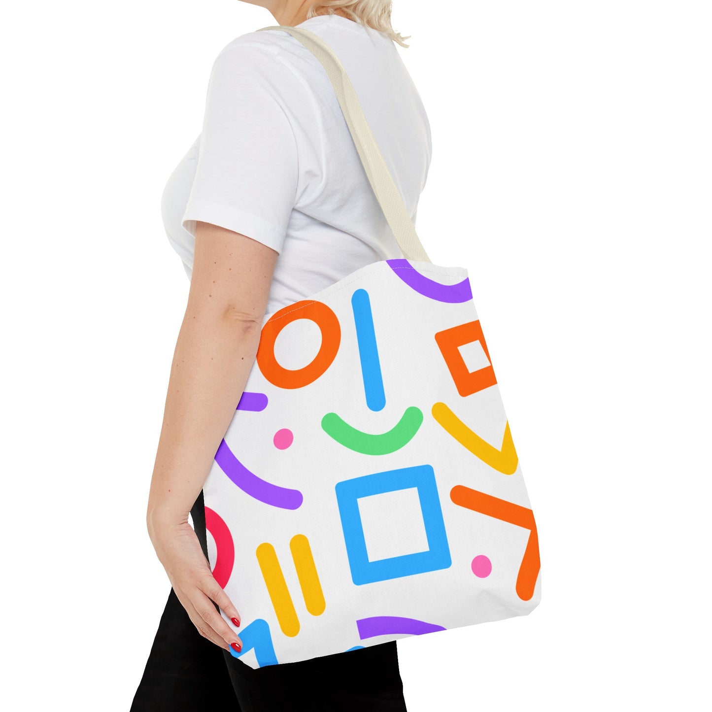 Colorful Doodle Shapes Tote Bag