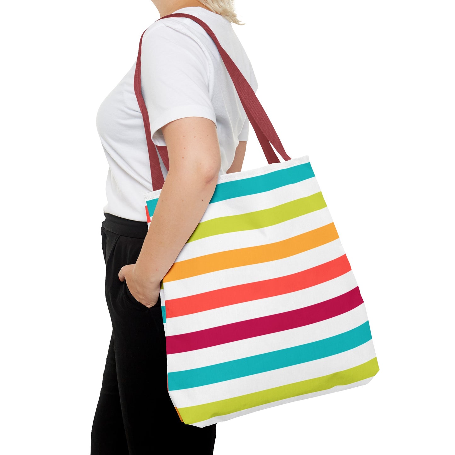 Colorful Candy Lines Tote Bag