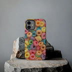 Morning Cereal Loops Phone Case (Apple & Android) - Pink Sweetheart