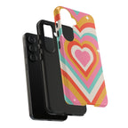 Psychedelic Hearts Phone Case (Apple & Android) - Pink Sweetheart