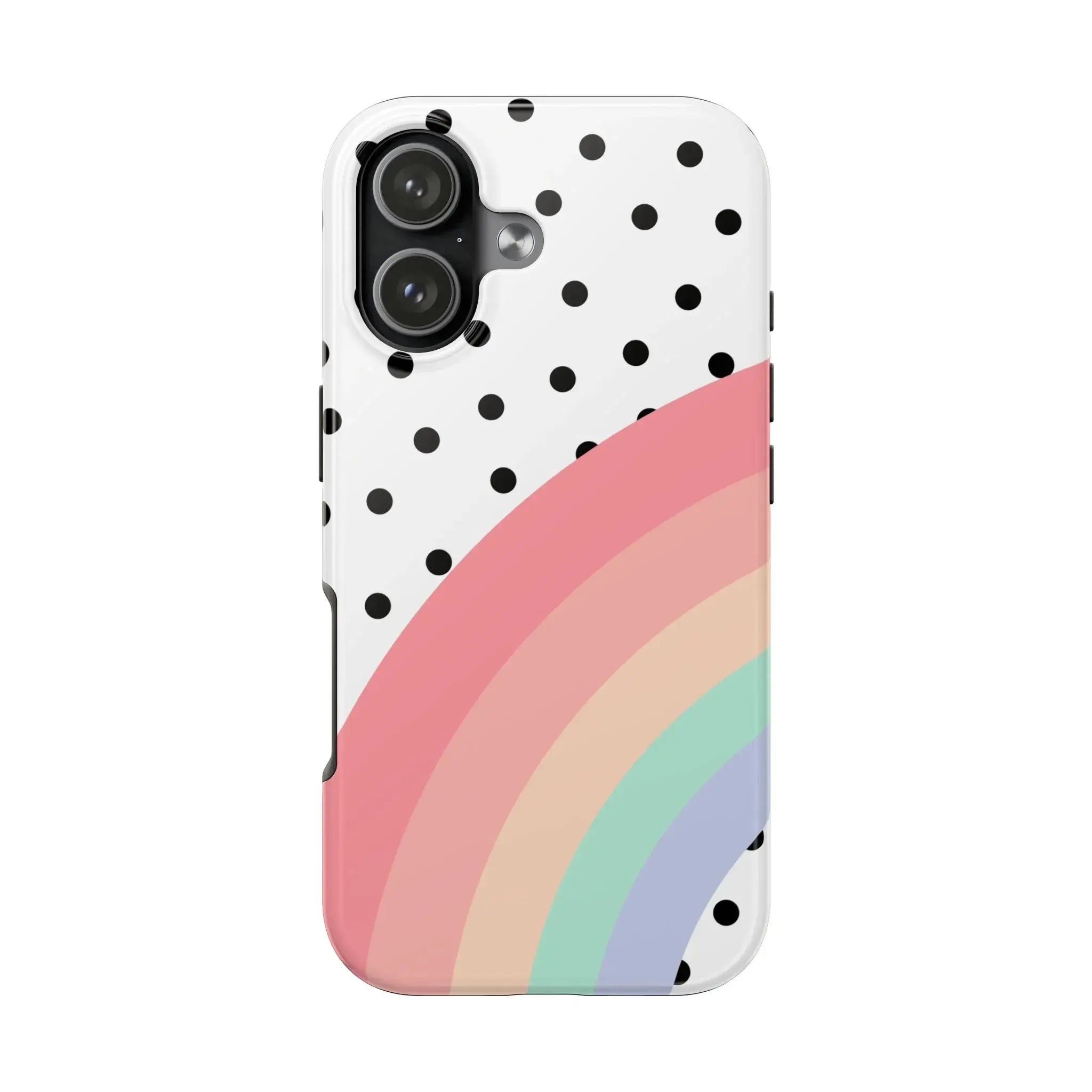 Polka Dot Rainbow Phone Case (Apple & Android) - Pink Sweetheart