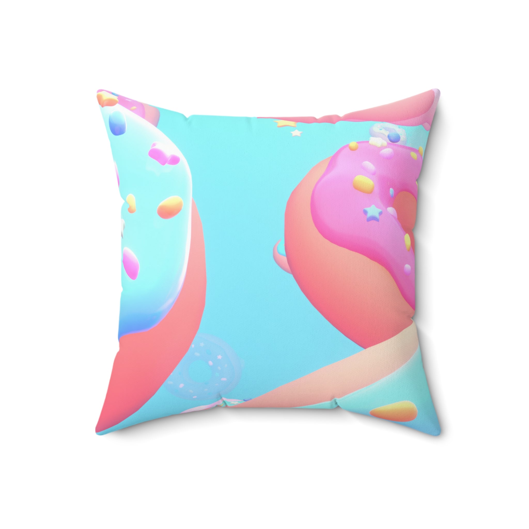 Kawaii Donut Extravaganza Square Pillow