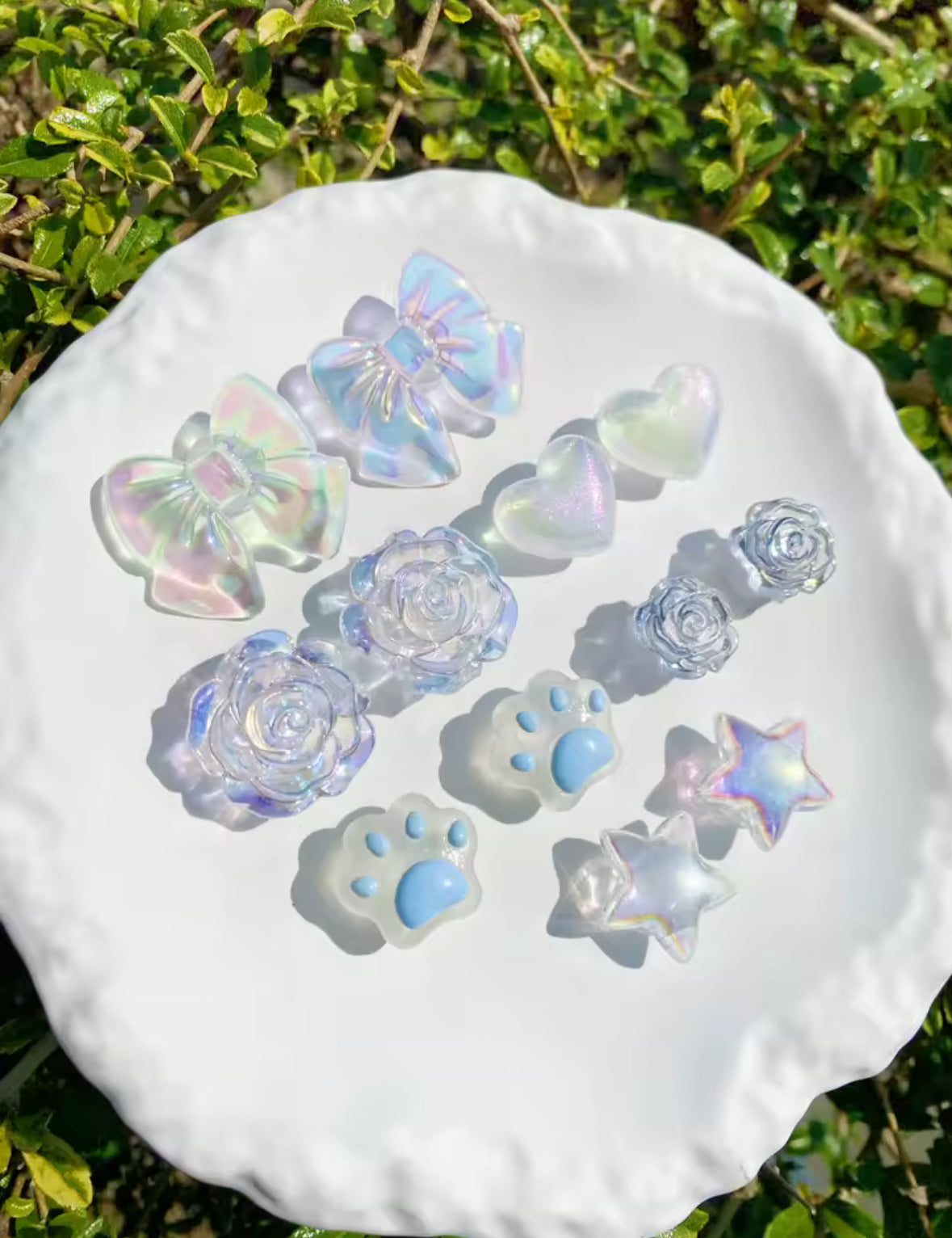Iridescent Shimmer Clog Charms Set