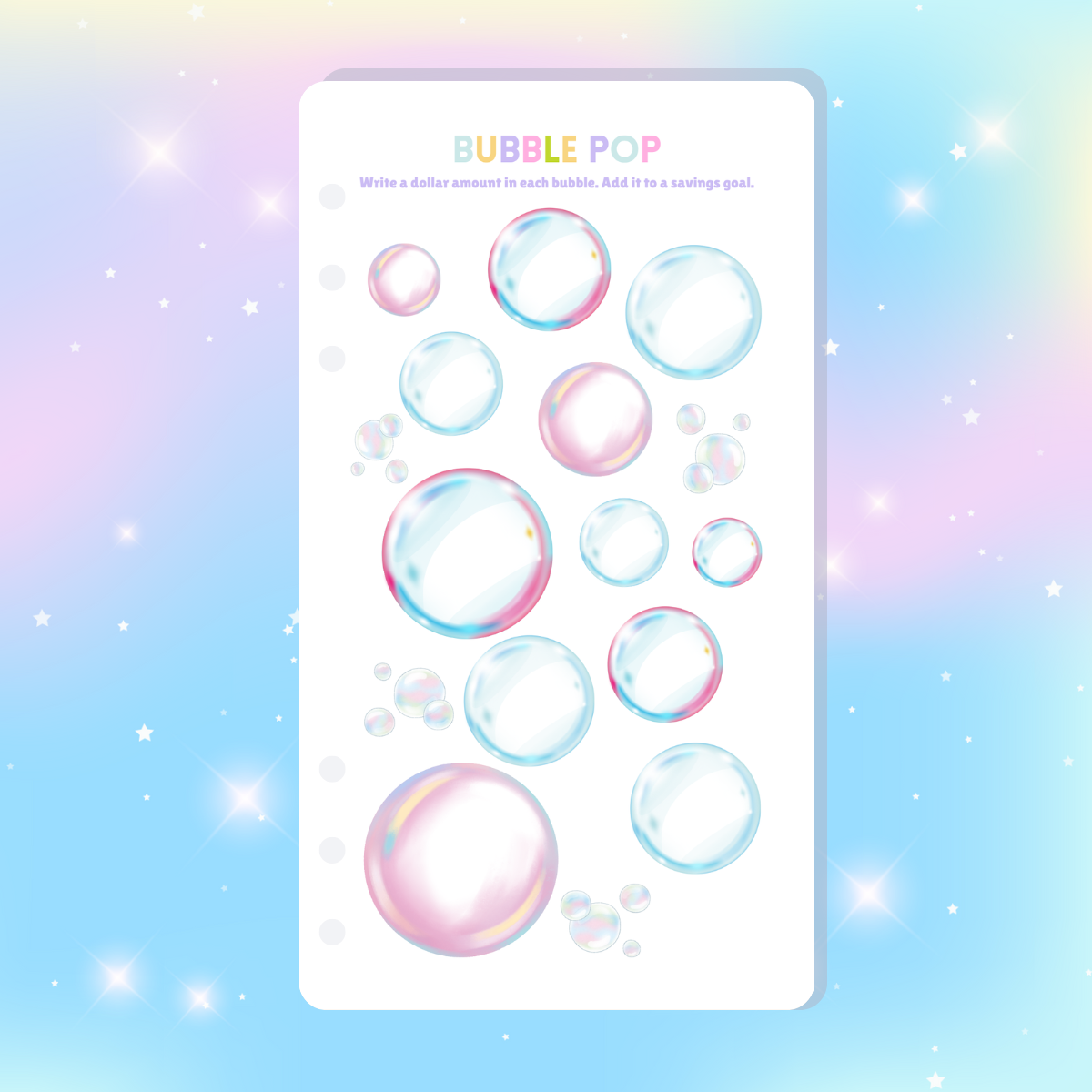 Single Page Saving Challenges & Trackers Inserts - A6