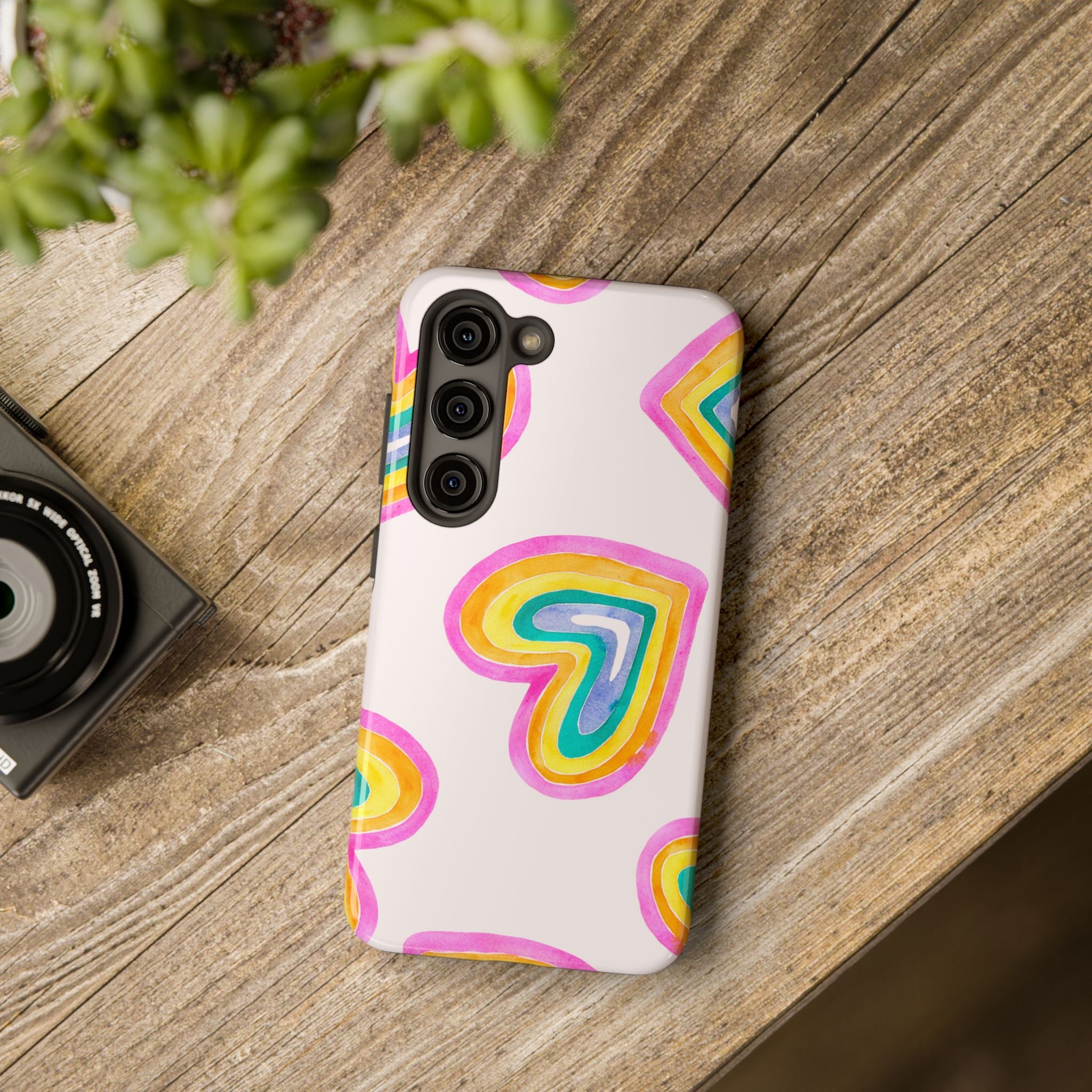 Rainbow Hearts Phone Case (Apple & Android)
