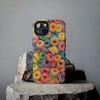 Morning Cereal Loops Phone Case (Apple & Android) - Pink Sweetheart