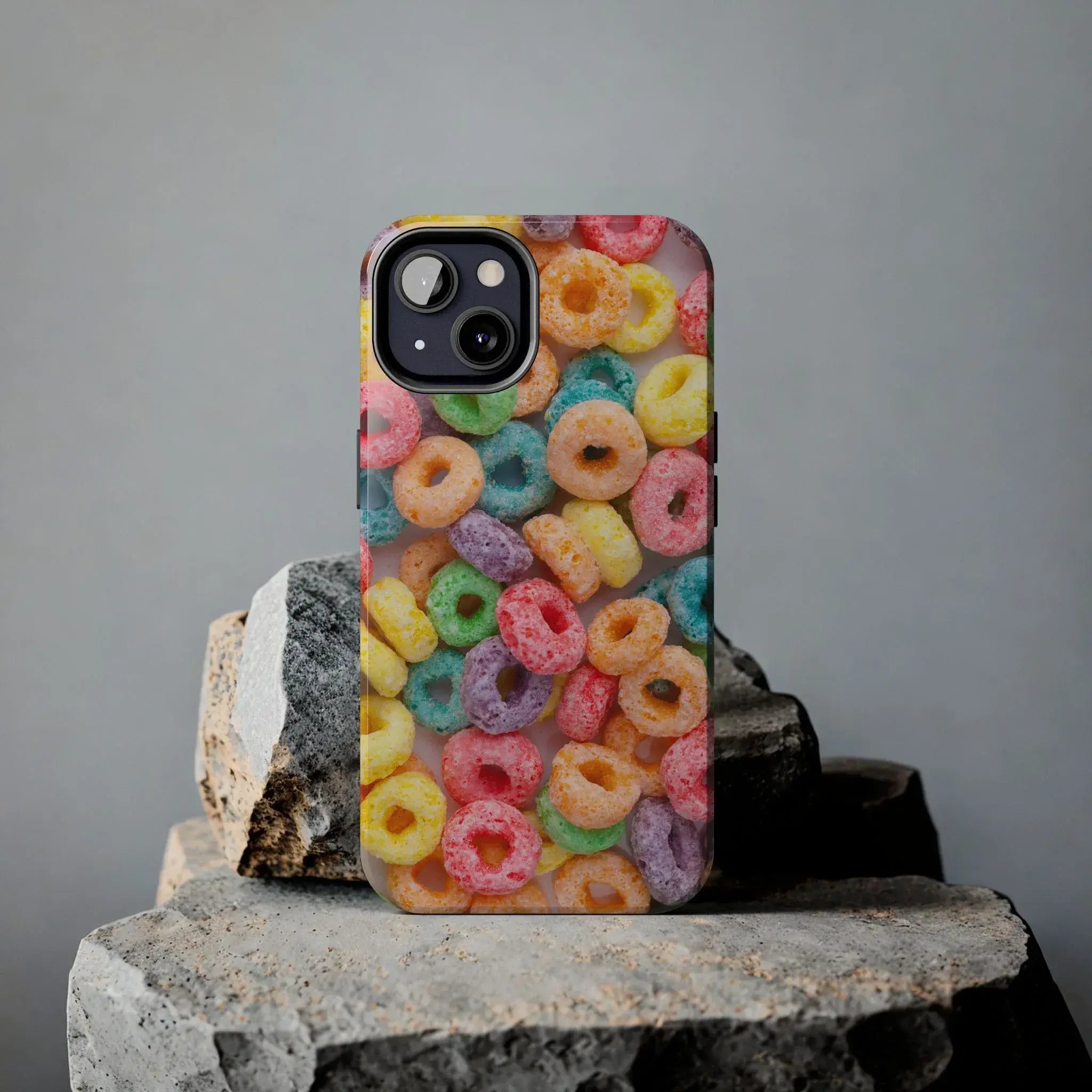 Morning Cereal Loops Phone Case (Apple & Android) - Pink Sweetheart
