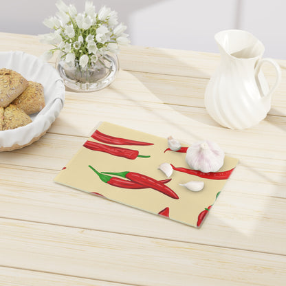 Hot Pepper Glass Cutting Board