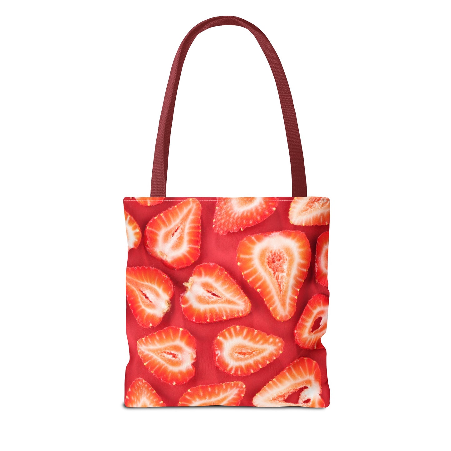 Sweet Sliced Strawberries Tote Bag