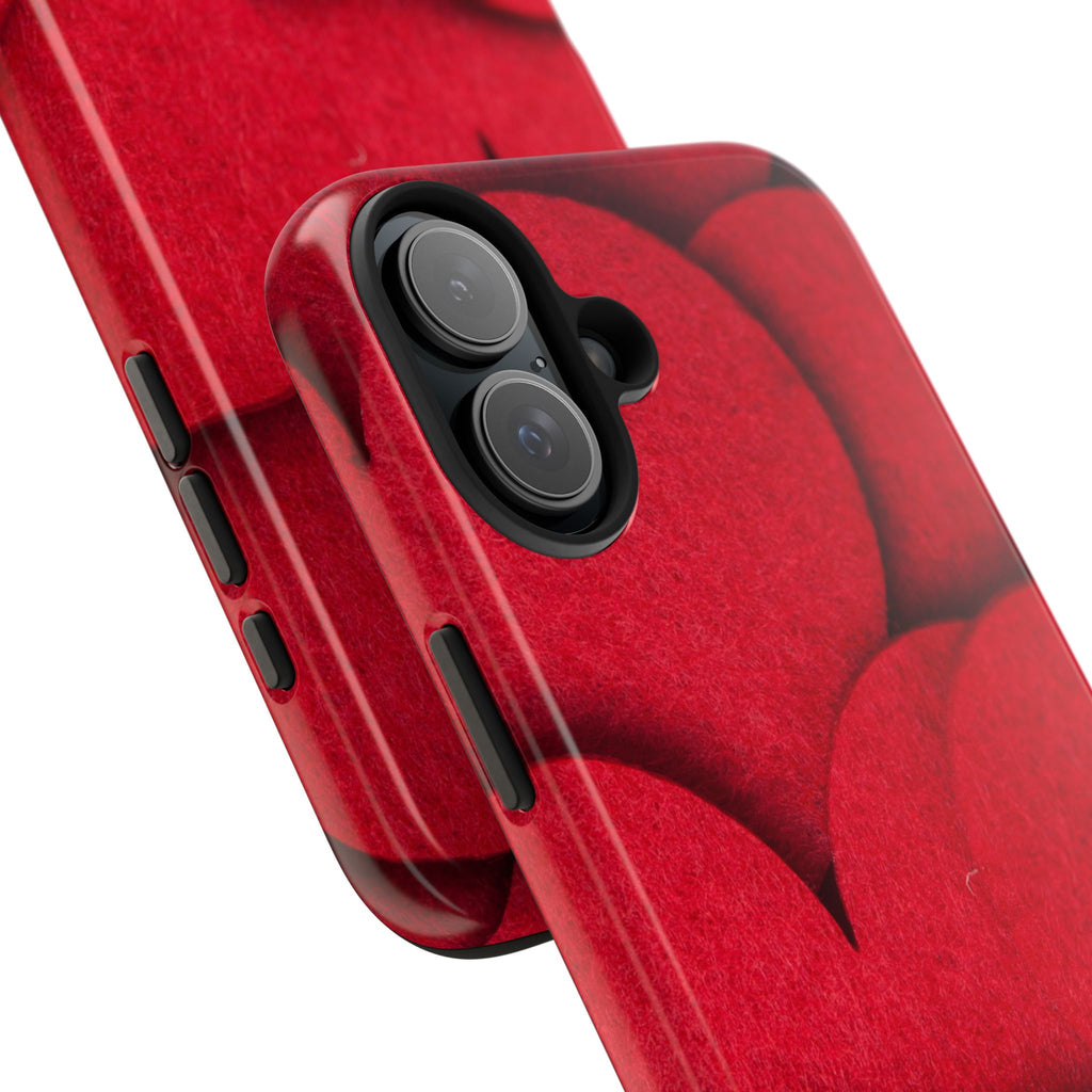 Big Red Felt Hearts Phone Case (Apple & Android)