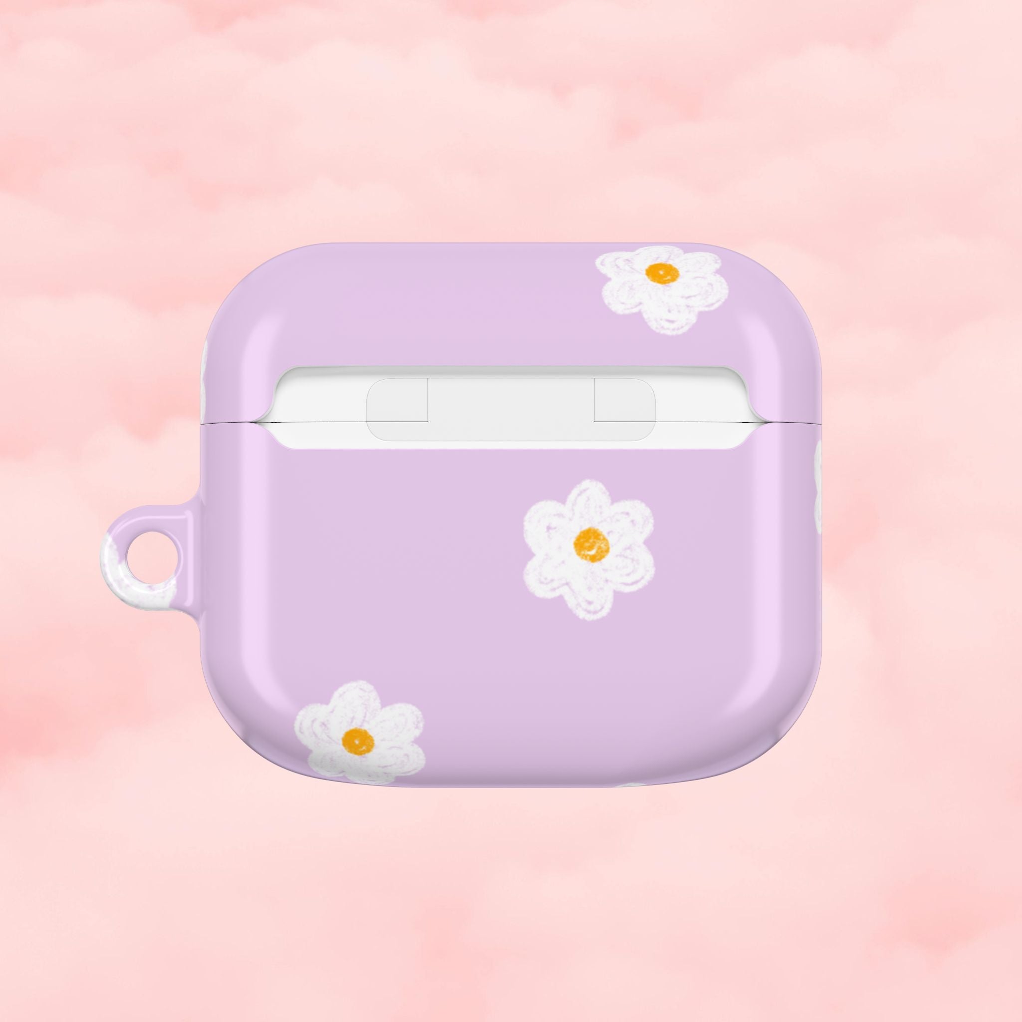 Purple Daisy Floral AirPod Case