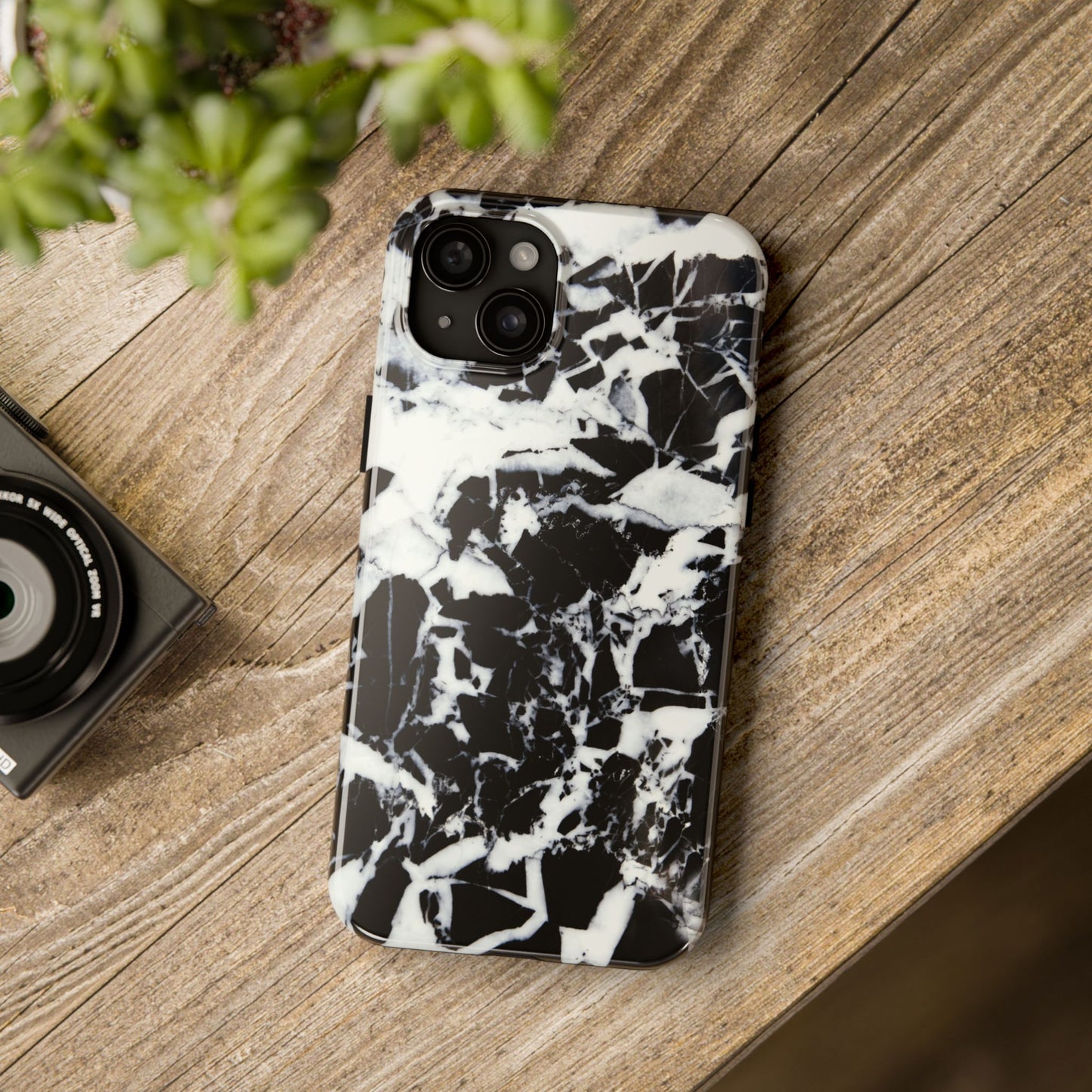 Black & White Shattered Phone Case