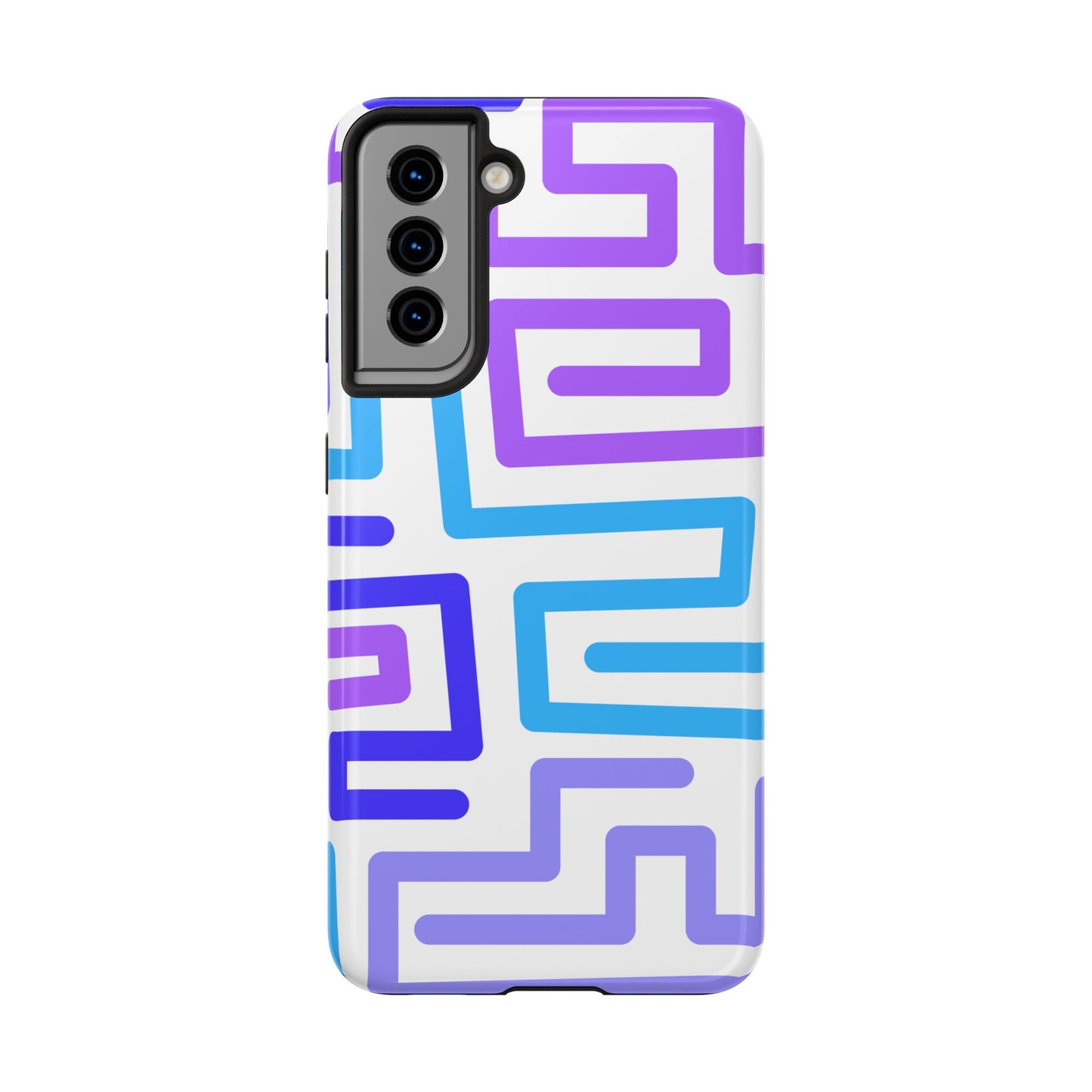 Abstract Neon Maze Phone Case