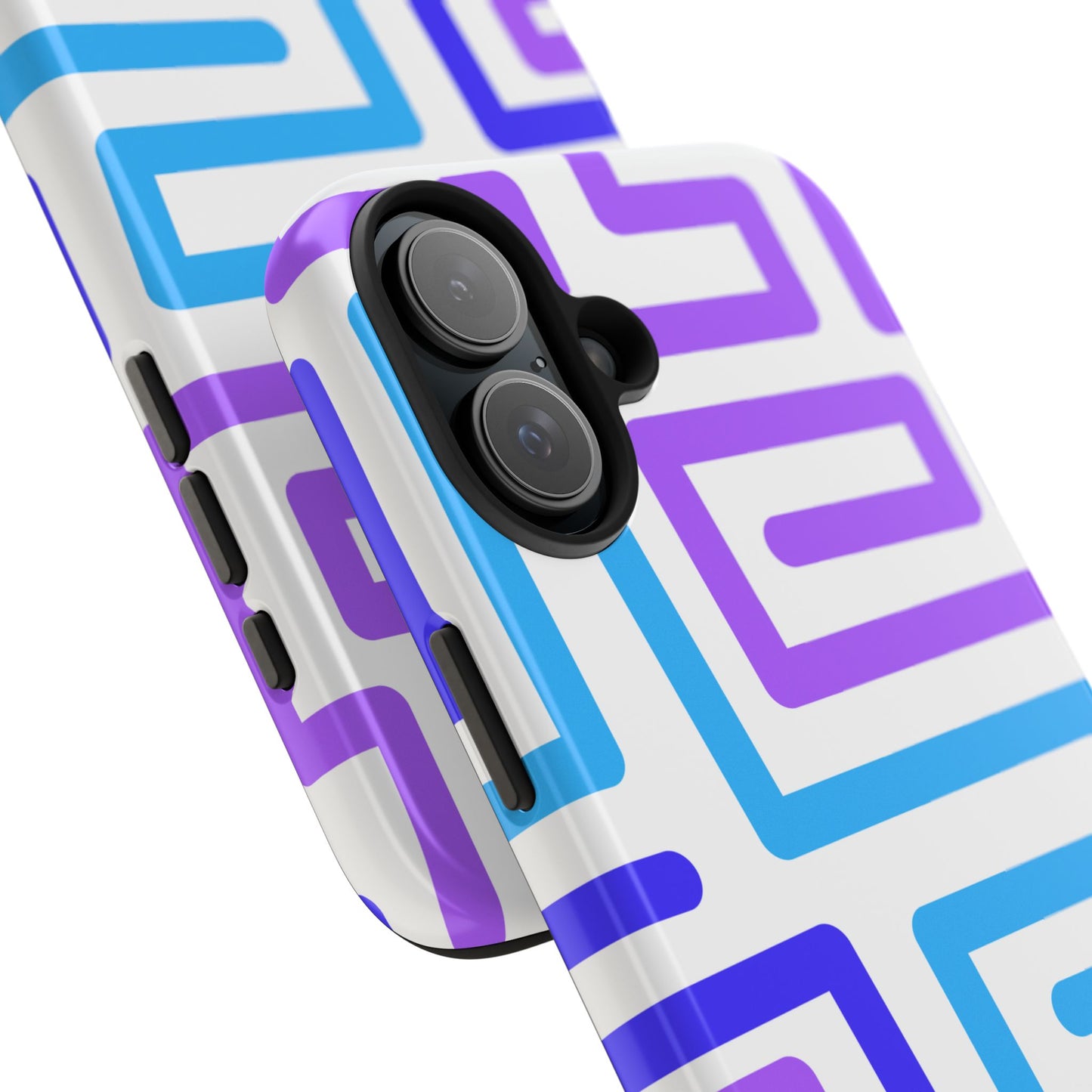 Abstract Neon Maze Phone Case