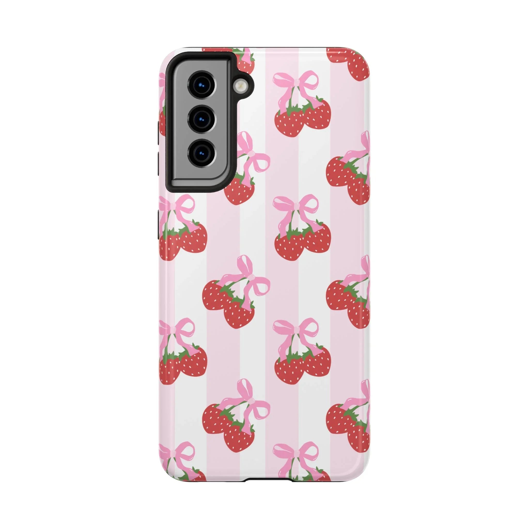 Strawberry Cherries Phone Case (Apple & Android) - Pink Sweetheart