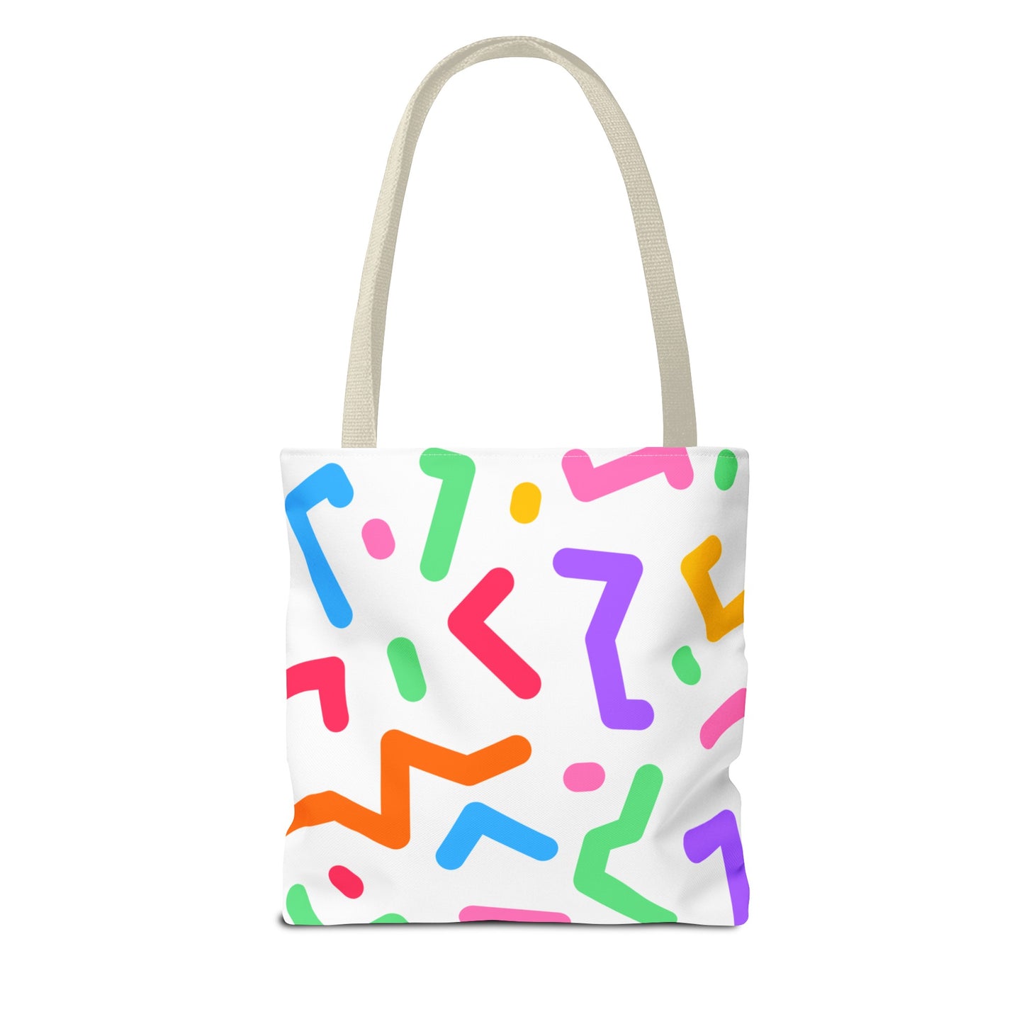 Colorful Doodle Zig Zags Tote Bag