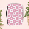 Pink Checkered Hearts Book Cover - Pink Sweetheart