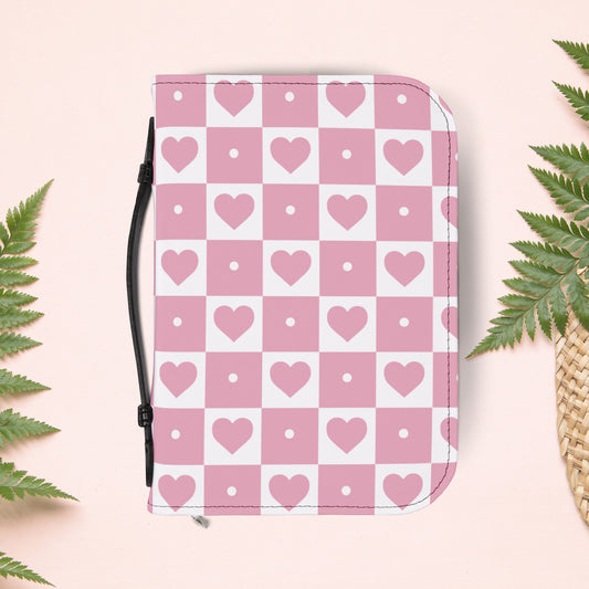 Pink Checkered Hearts Book Cover