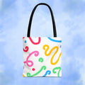 Colorful Doodles Tote Bag - Pink Sweetheart