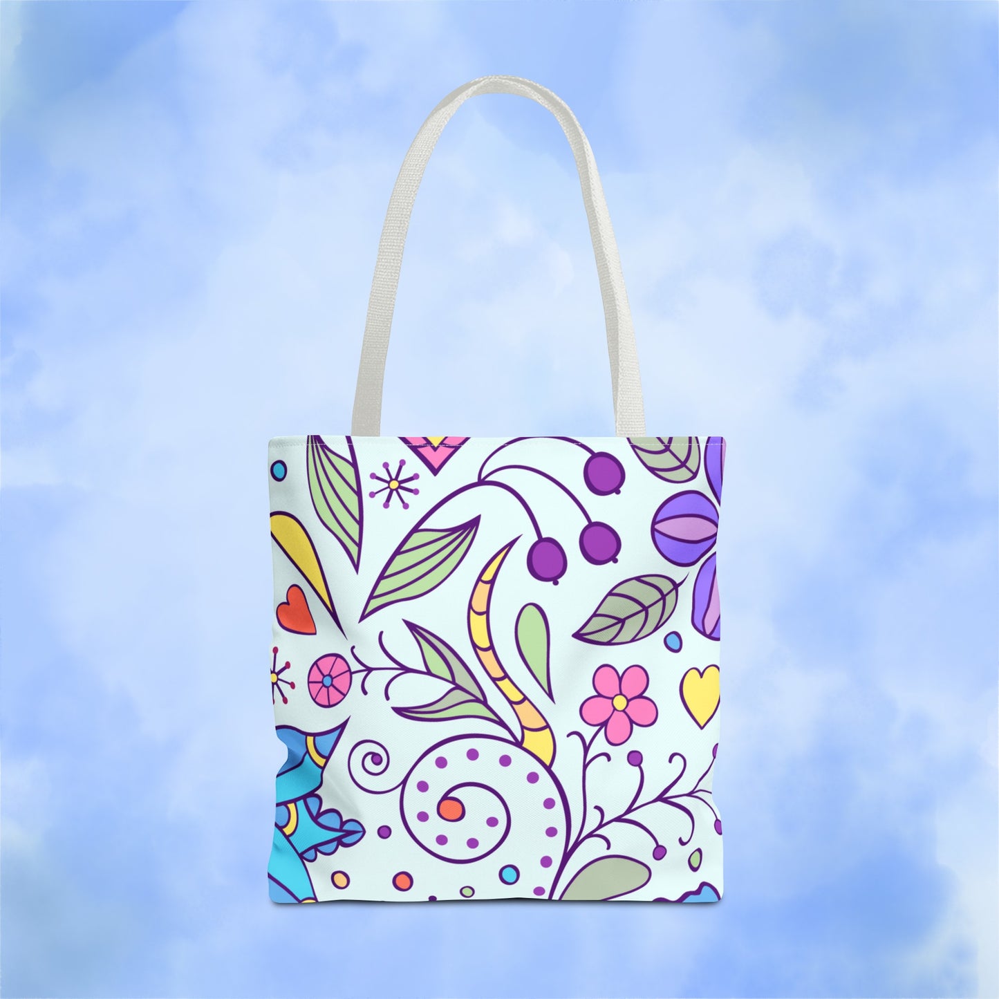 Tranquil Floral Botanicals Tote Bag