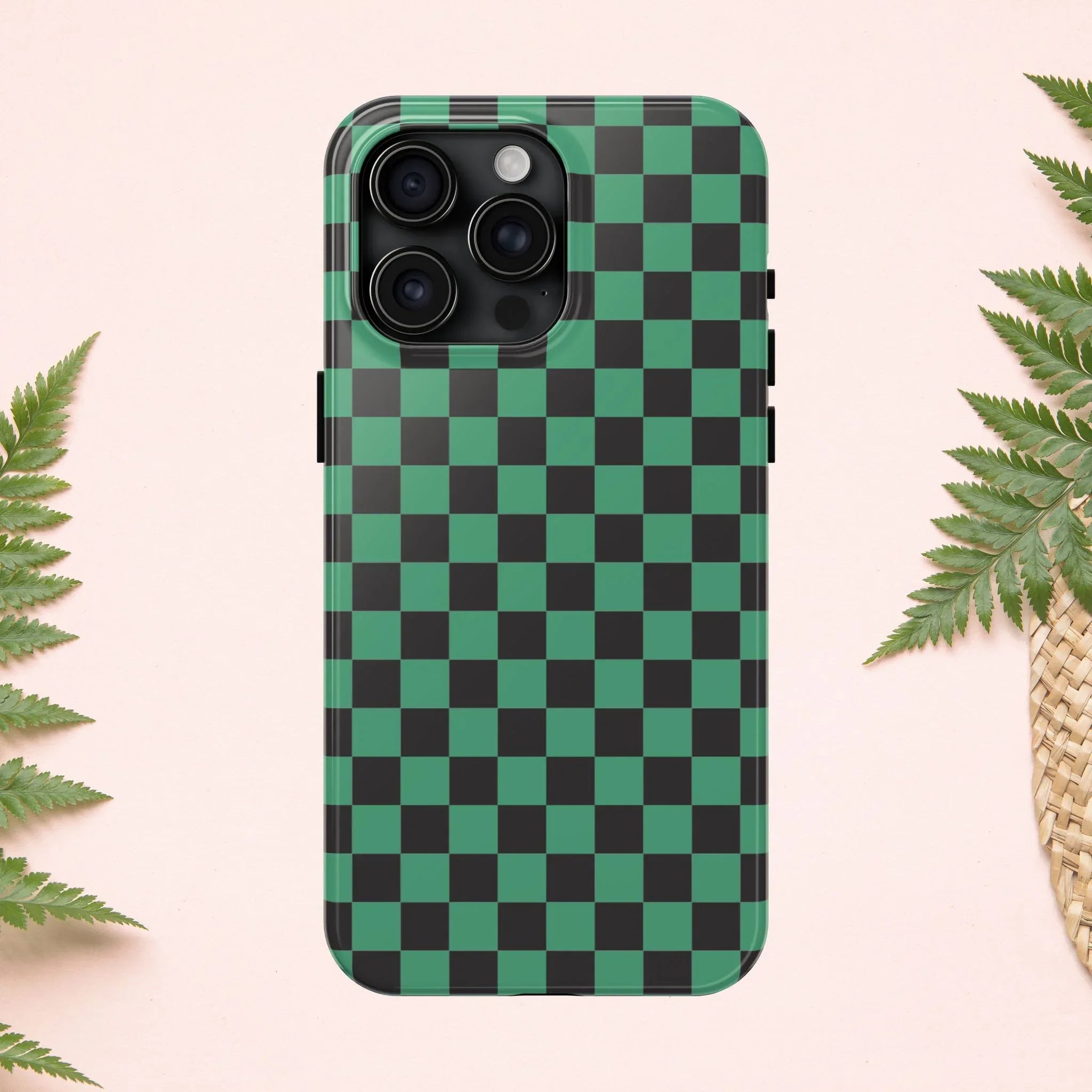Checkered Kimono Tough Phone Case (Apple & Android) - Pink Sweetheart