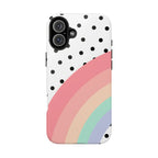 Polka Dot Rainbow Phone Case (Apple & Android) - Pink Sweetheart