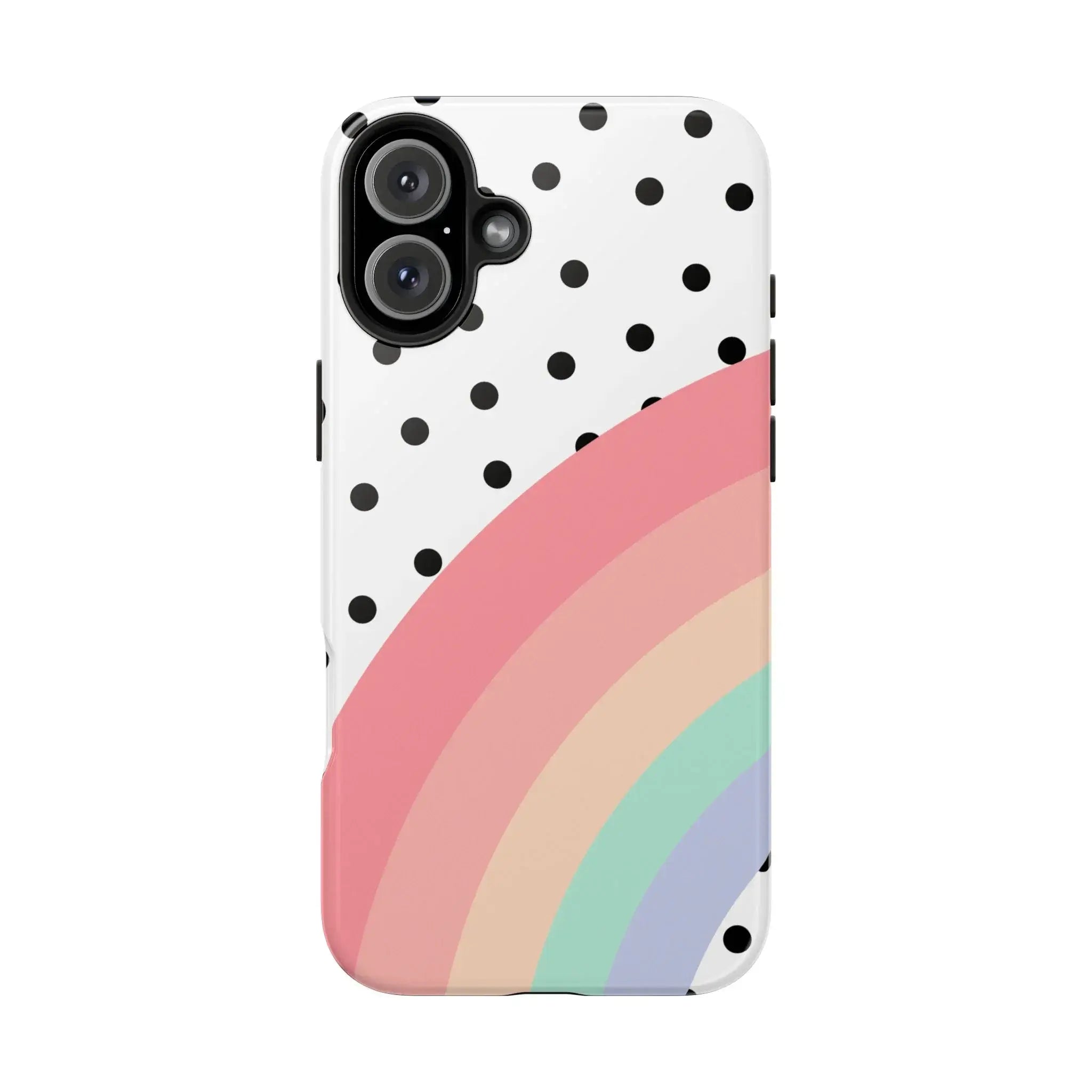 Polka Dot Rainbow Phone Case (Apple & Android) - Pink Sweetheart