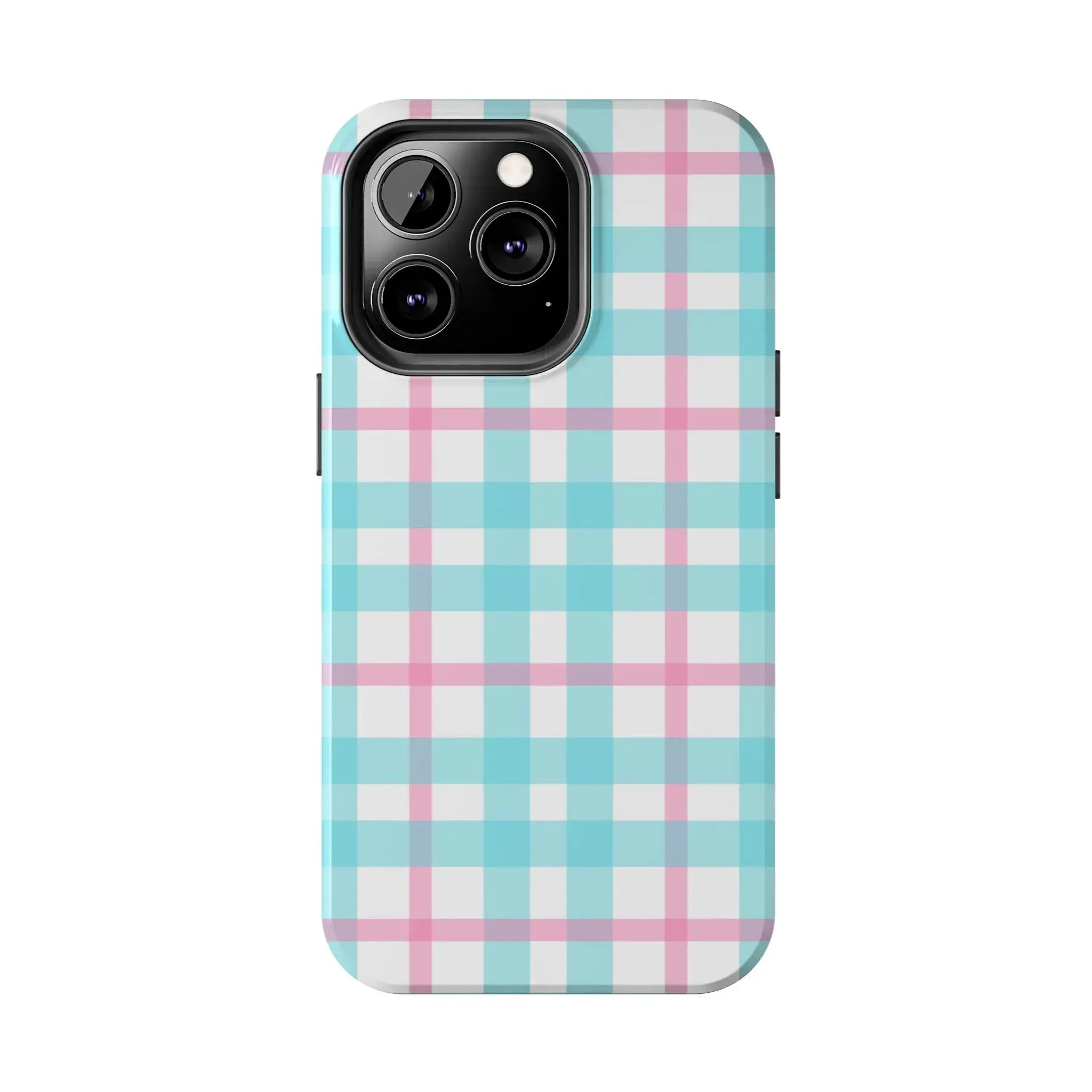 Pastel Gingham Phone Case (Apple & Android) - Pink Sweetheart