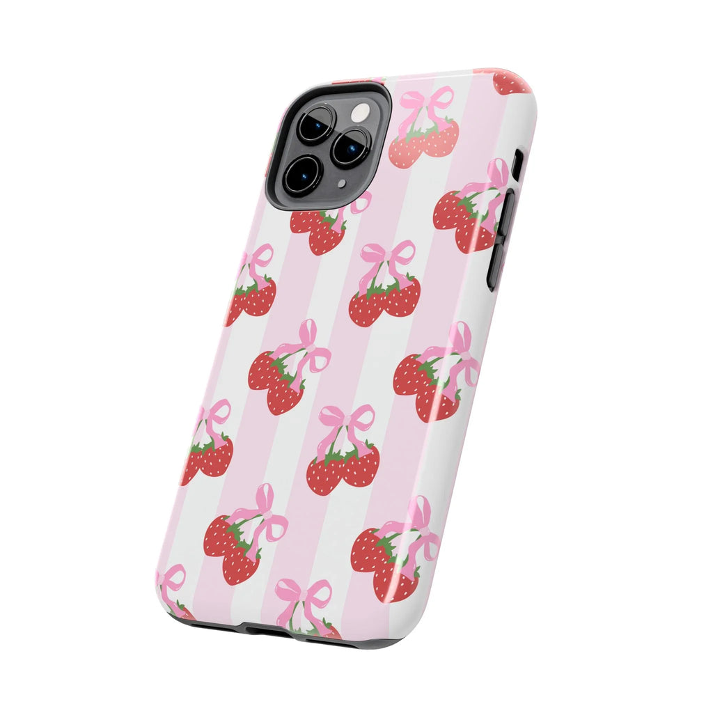 Strawberry Cherries Phone Case (Apple & Android) - Pink Sweetheart