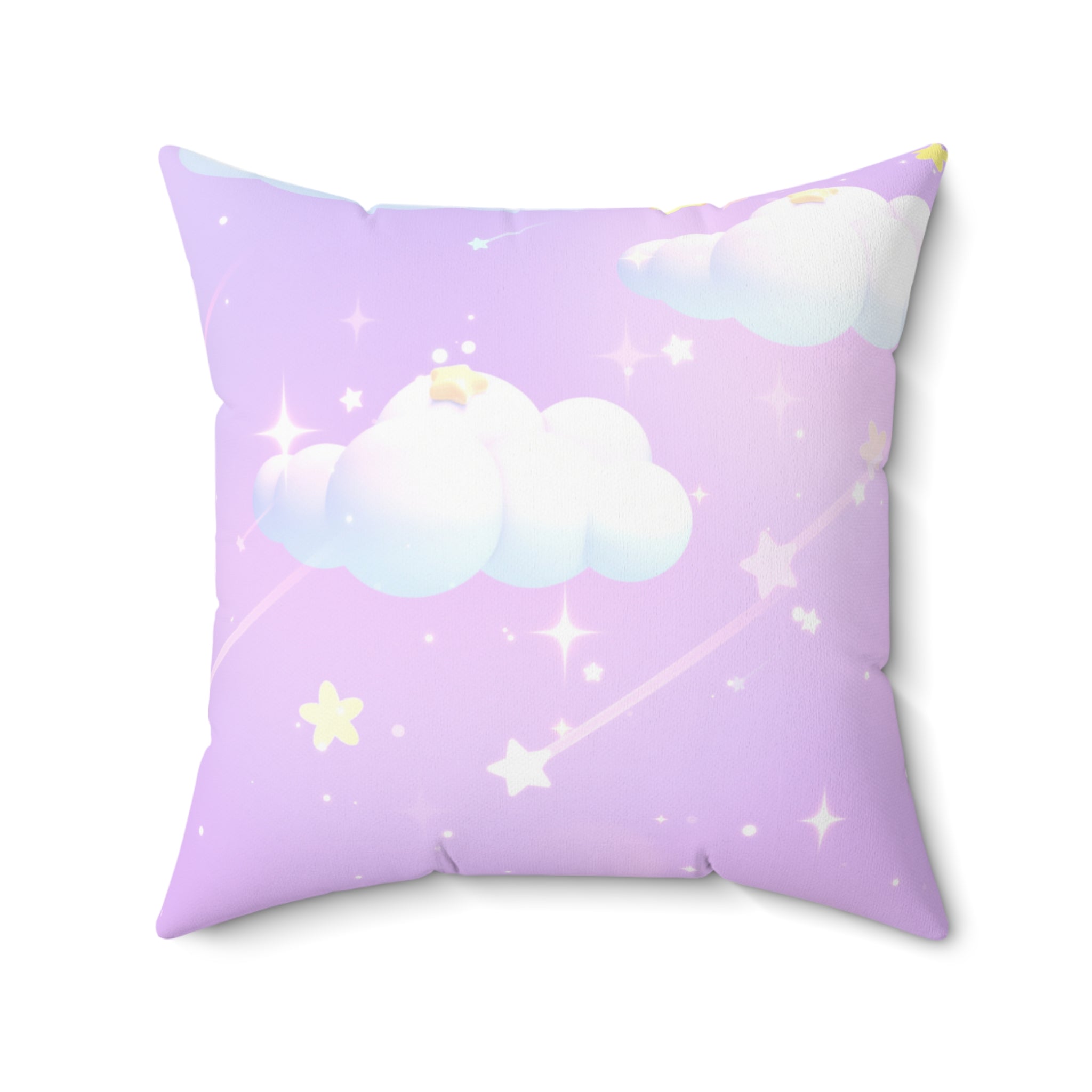 Cloudy Lavender Skies Square Pillow