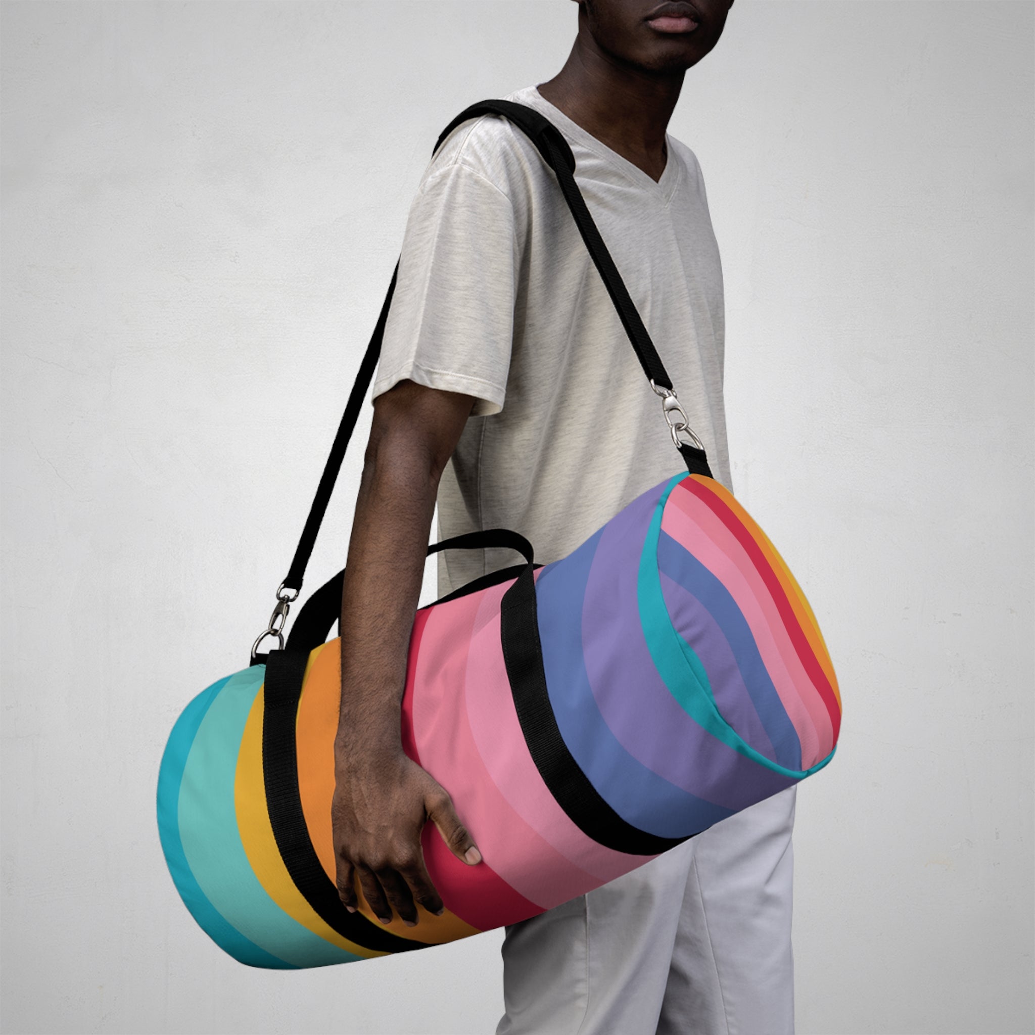 Rainbow Waves Duffel Bag