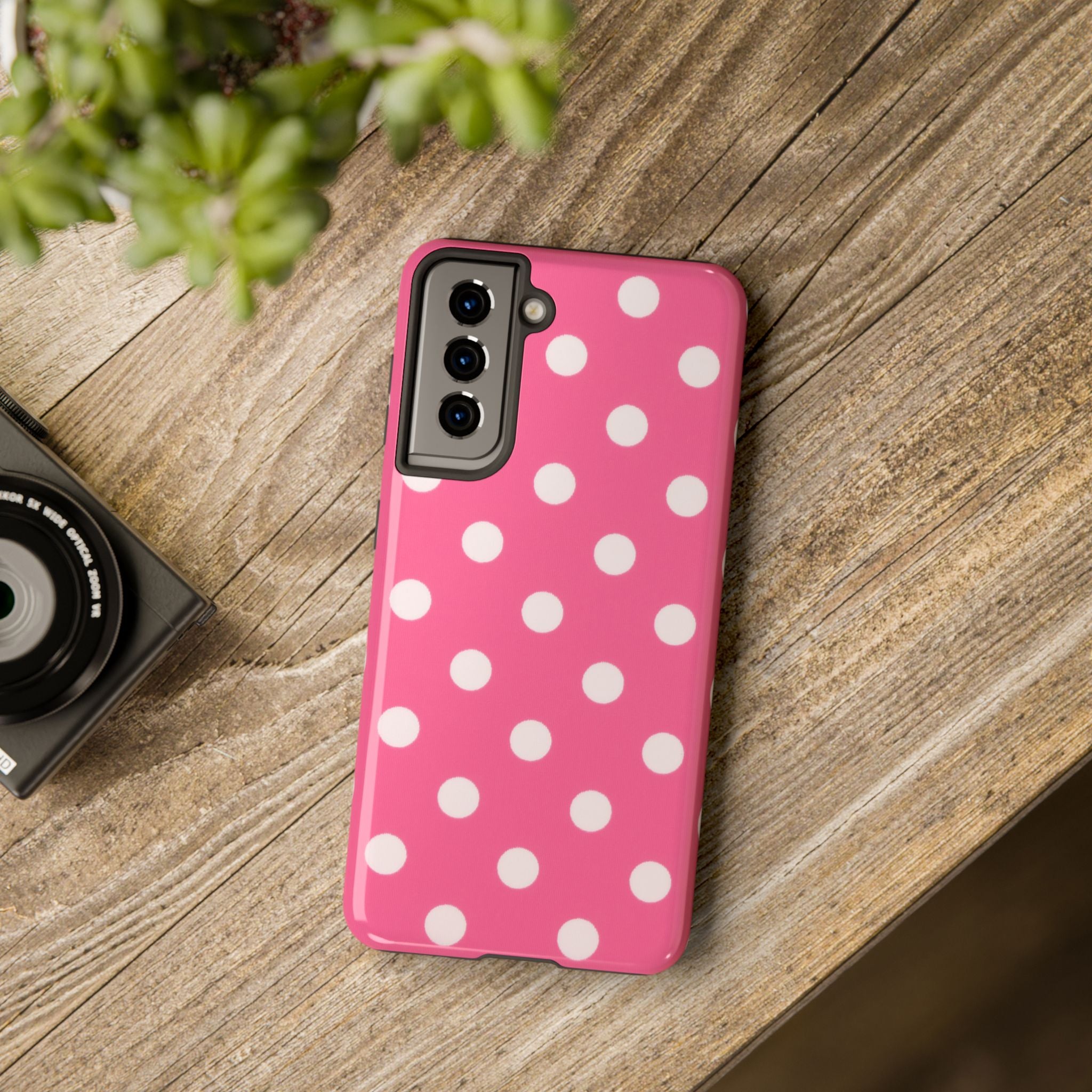 Pink Polka Dot Phone Case (Apple & Android)