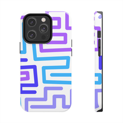 Abstract Neon Maze Phone Case