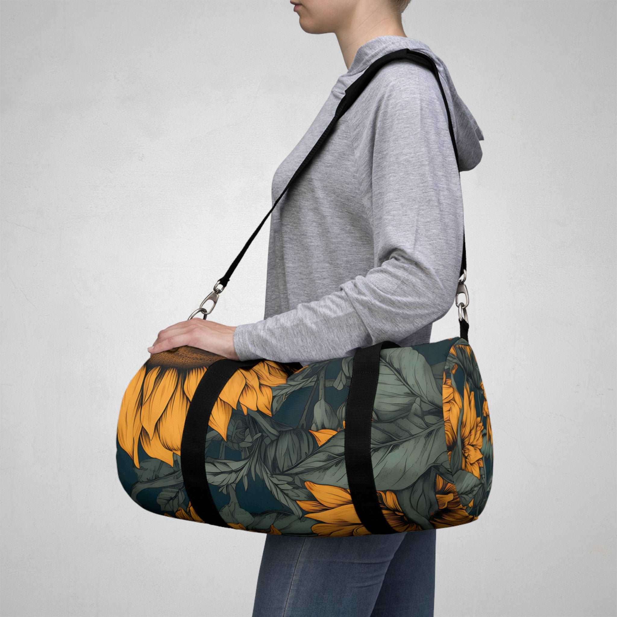 Midnight Sunflowers Duffel Bag