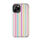 Pastel Candy Stripes Phone Cases (Apple & Android) - Pink Sweetheart