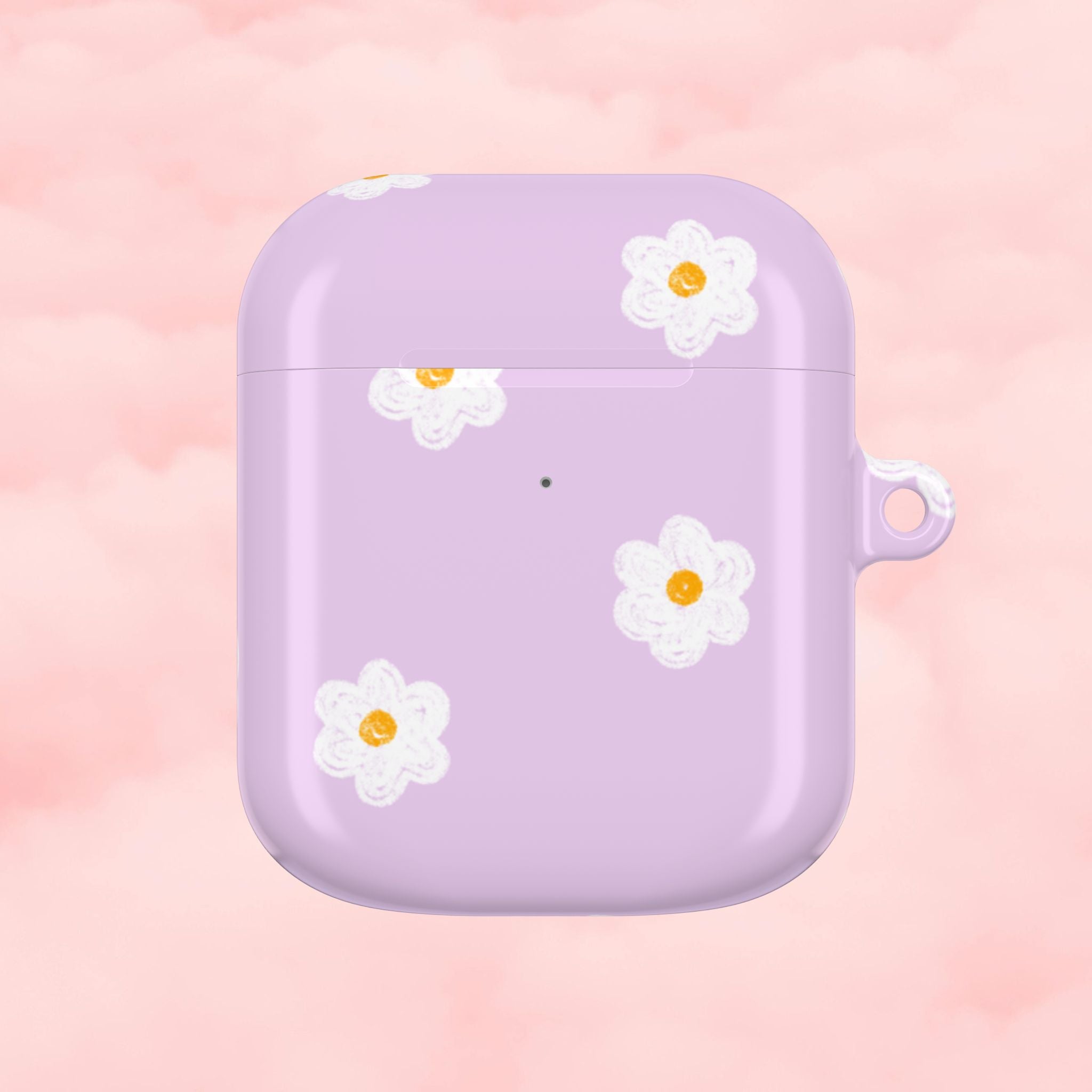 Purple Daisy Floral AirPod Case