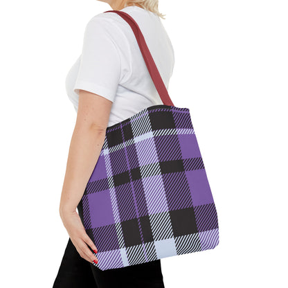 Purple Tartan Plaid Tote Bag