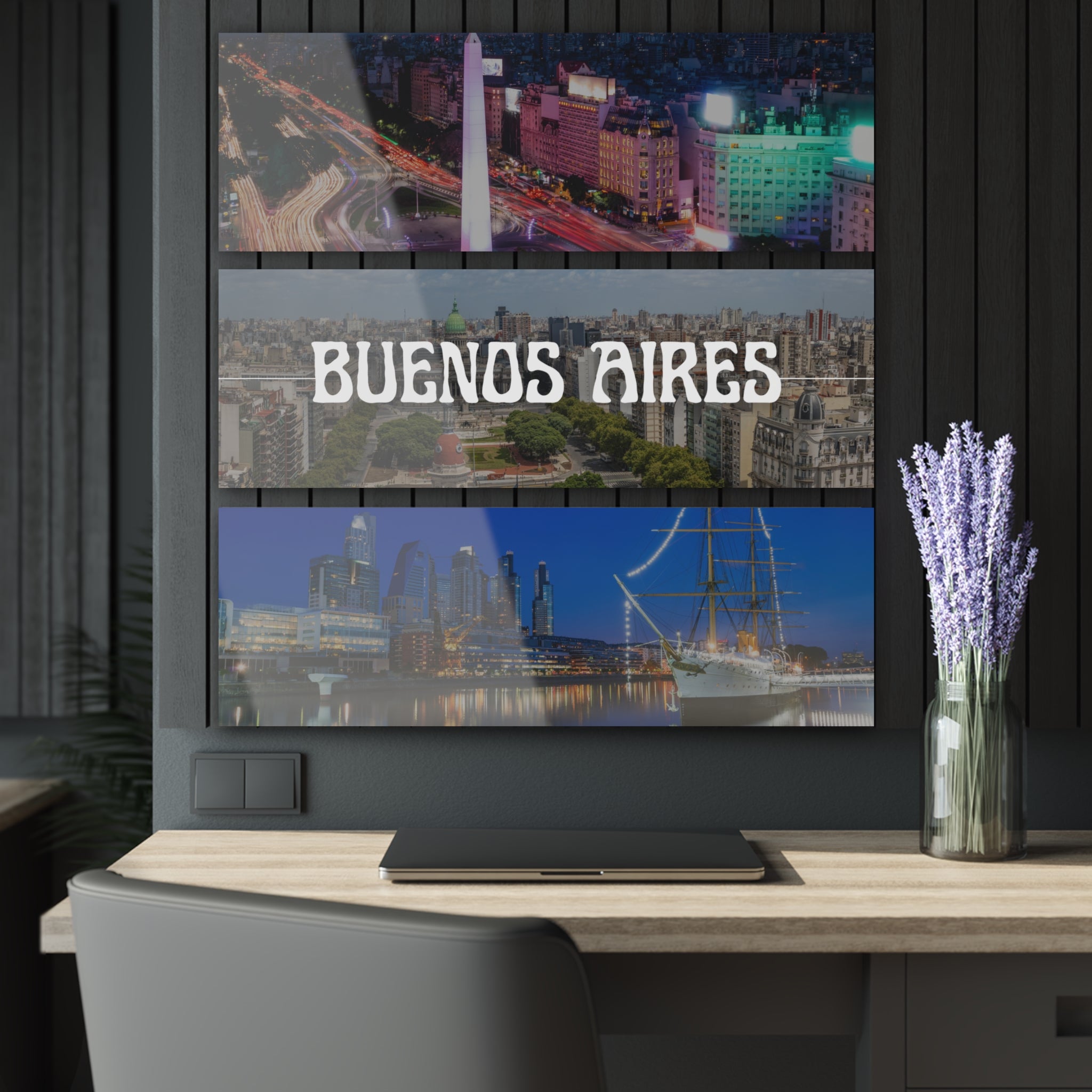 Buenos Aires Skyline Acrylic Prints (Triptych)