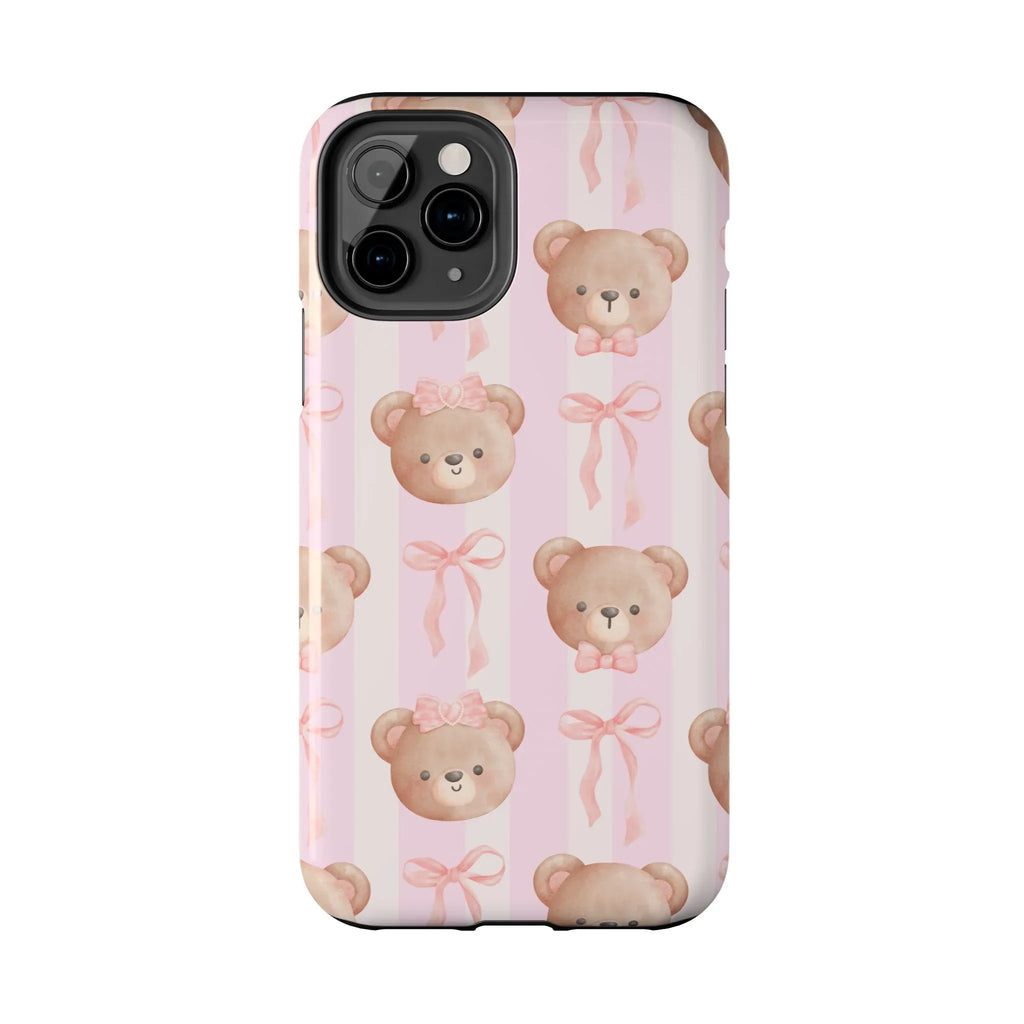 Cuddly Teddy Bear Phone Case (Apple & Android) - Pink Sweetheart