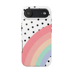 Polka Dot Rainbow Phone Case (Apple & Android) - Pink Sweetheart